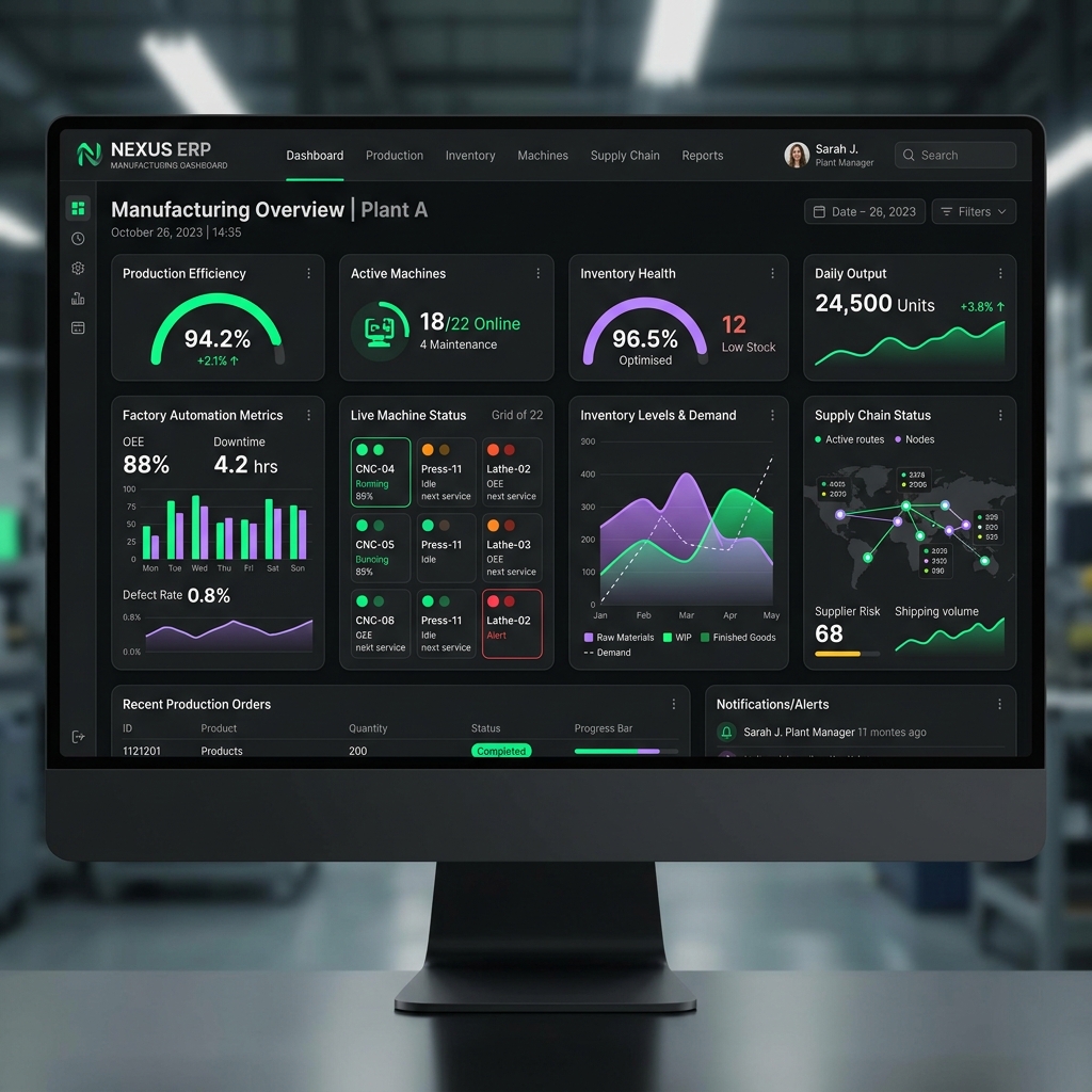 Manufacturing ERP Dashboard