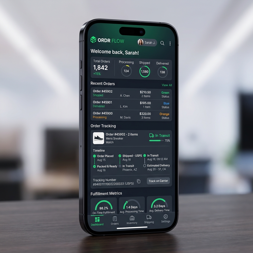 Order Management Software Dashboard